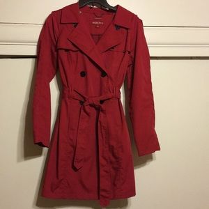 Ladies red trench coat/raincoat size M